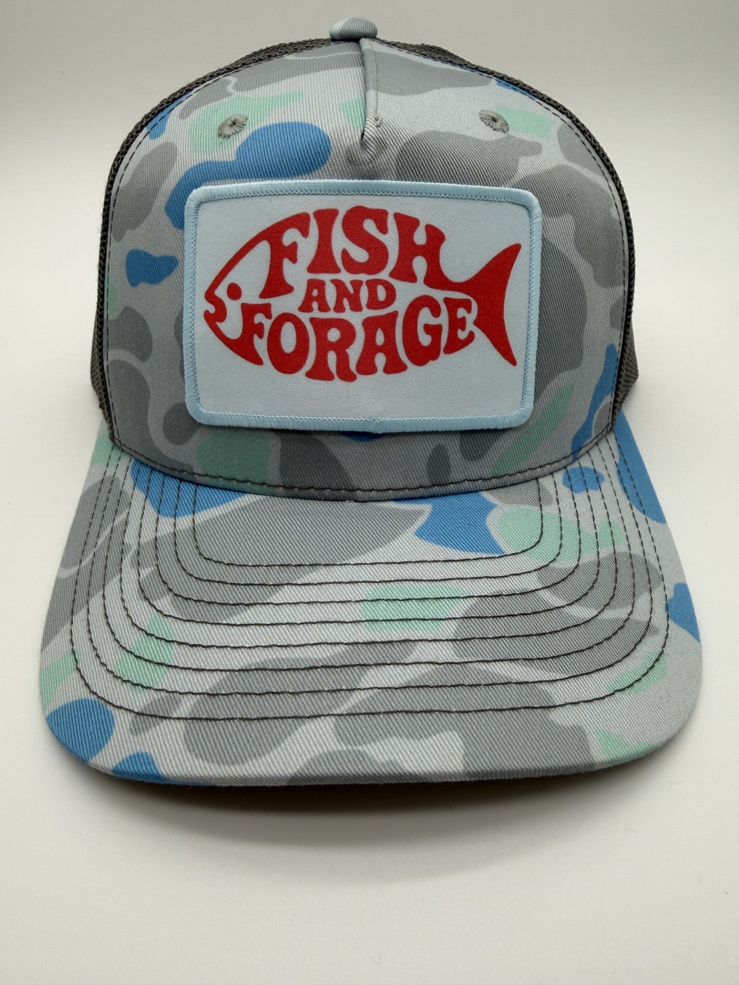 Fish and Forage Paradise Camo Trucker Hat – Fishing & Outdoor Lifestyle Hat
