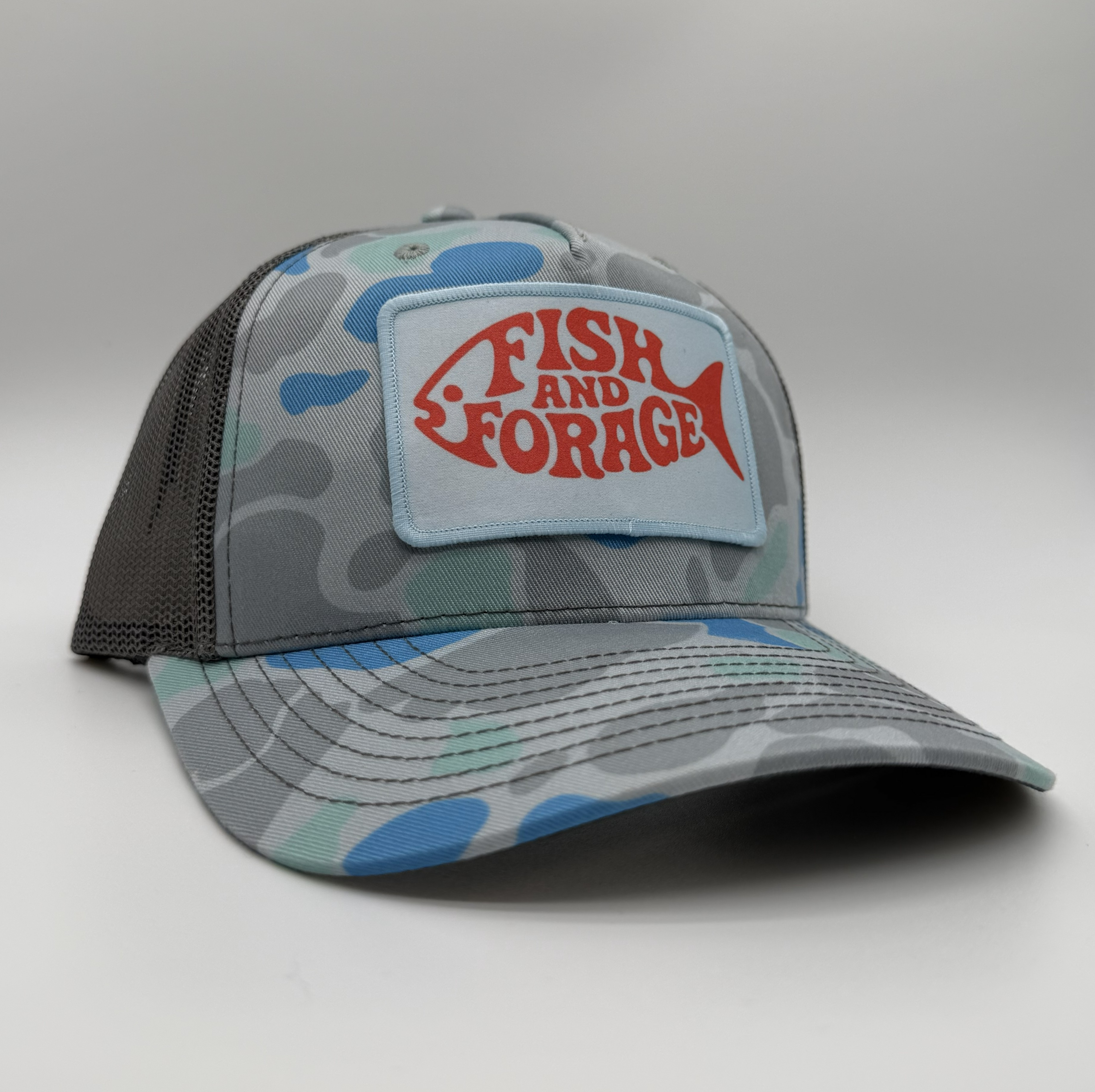 Fish and Forage Paradise Camo Trucker Hat – Fishing & Outdoor Lifestyle Hat