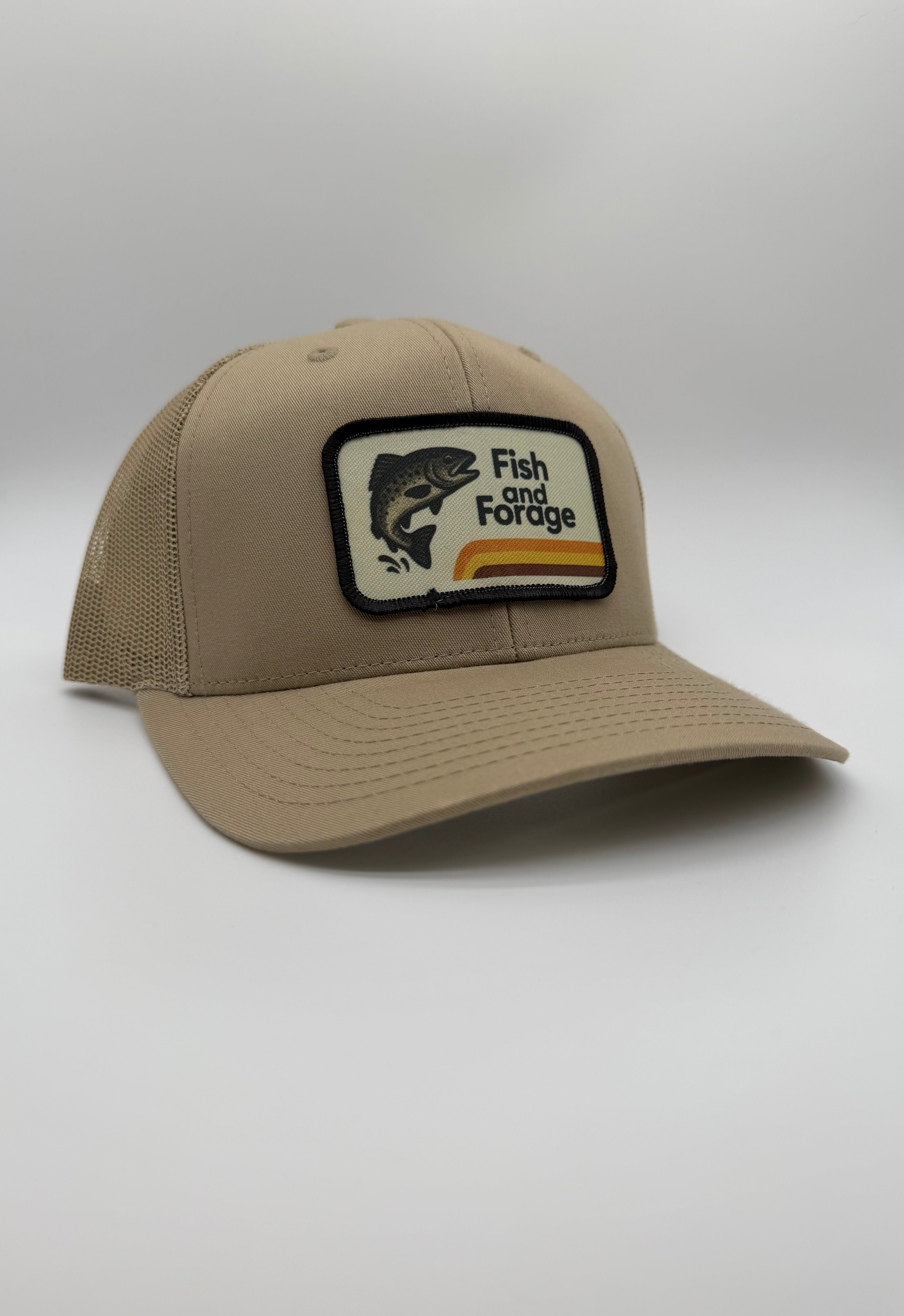 Fish and Forage 70s Lodge Hat | Khaki - Fishing & Outdoors Lifestyle Hat